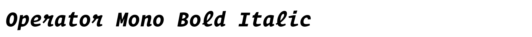 Operator Mono Bold Italic image